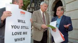 Age Action members campaigning on pension reform