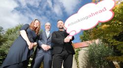 Christine King of Castle Homecare, Justin Moran of Age Action and Brendan Courtney launching 'Thinking Ahead'